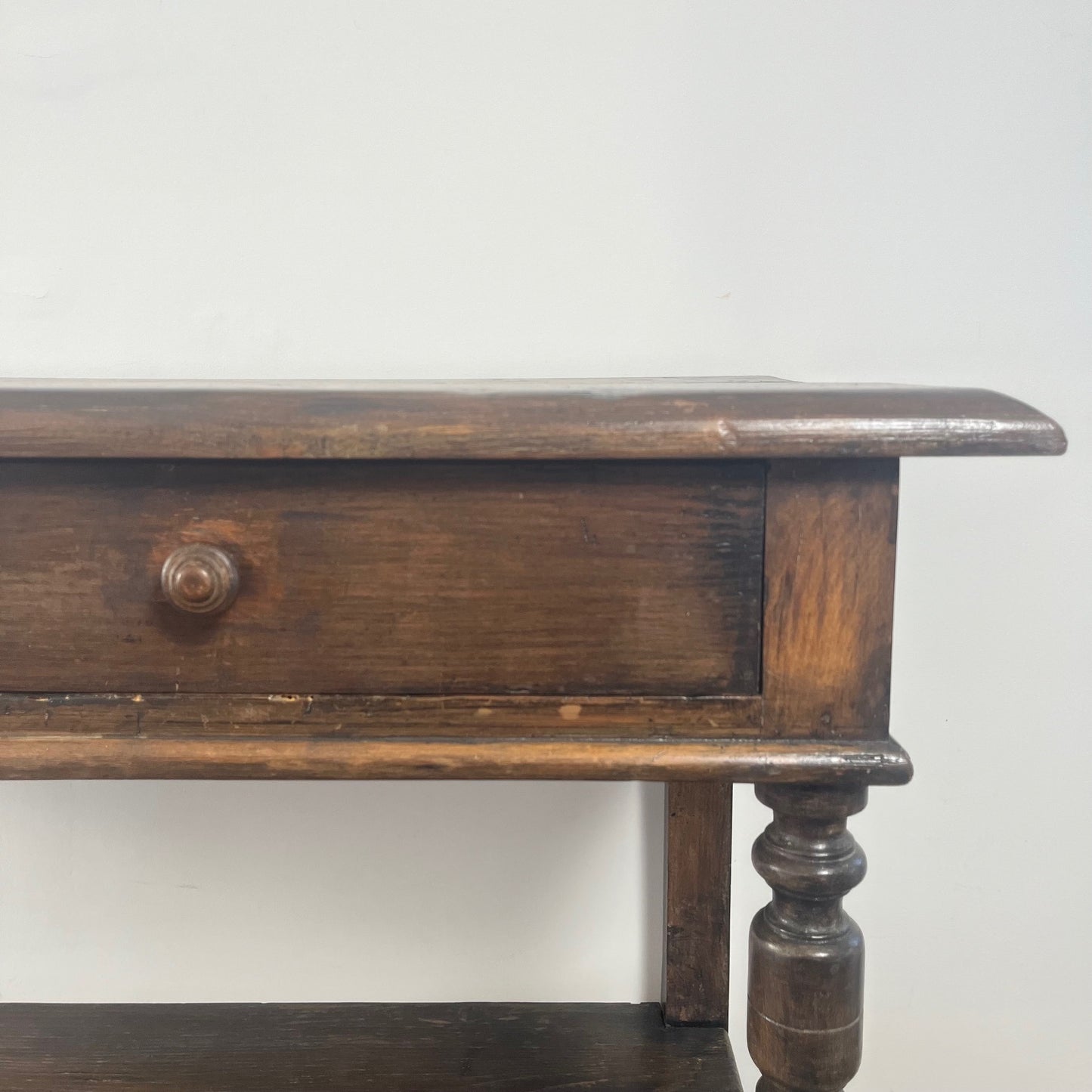 Antique solid wood console table – late 19th / early 20th century