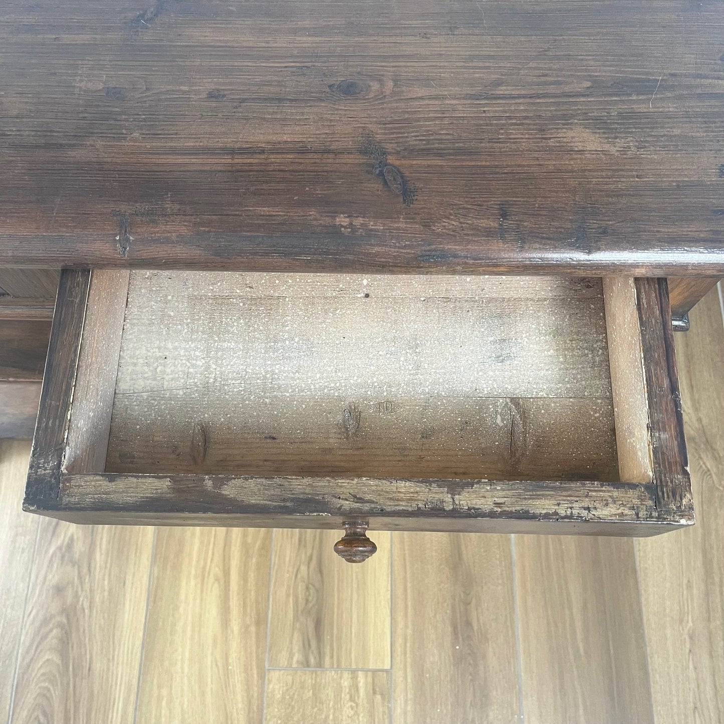 Antique solid wood console table – late 19th / early 20th century