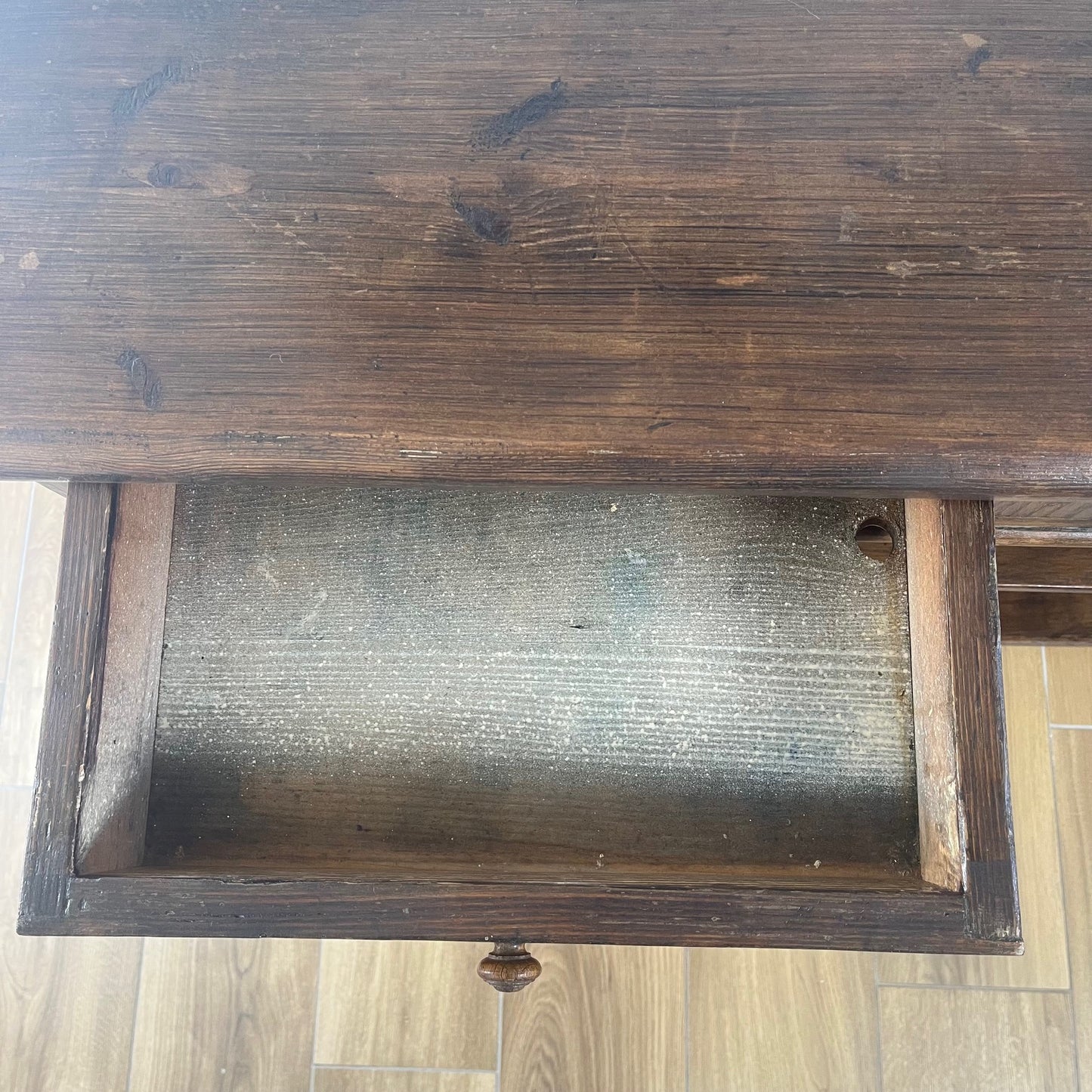 Antique solid wood console table – late 19th / early 20th century