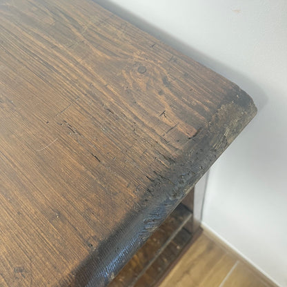 Antique solid wood console table – late 19th / early 20th century