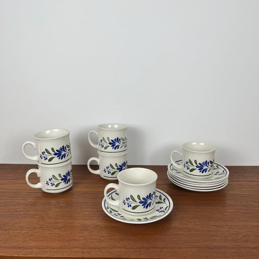 Set a thé / café pour 6 personne, Churchill England ,motif  fleur