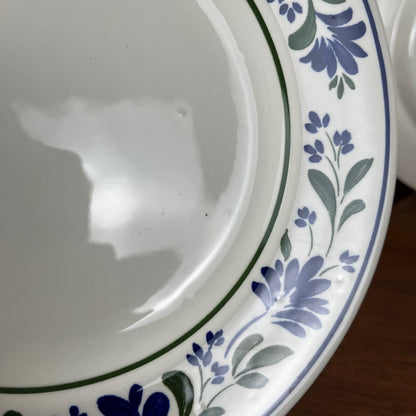 Set de 6 assiettes à dessert Churchill England ,motif fleur, 1970