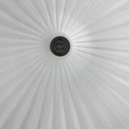 Vintage MCM glass and metal rod pendant light