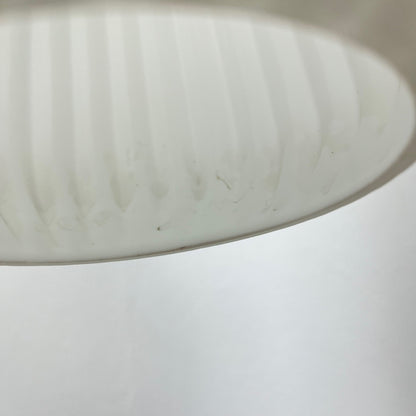 Vintage MCM glass and metal rod pendant light
