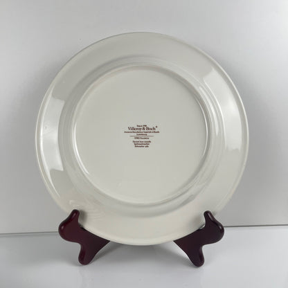 Lot de 6 assiettes plates Villeroy & boch, liseré bordeaux / violet, XXe