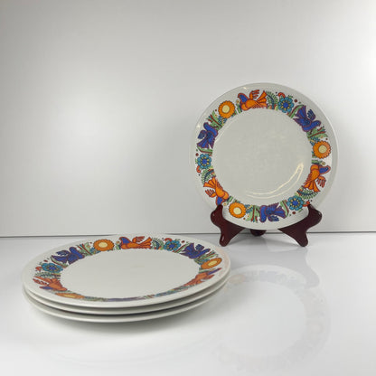 Set de 4 assiettes plates Villeroy & Boch "Acapulco" , 1960, 2nd choix