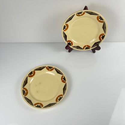Duo d'assiettes à dessert Art Deco Badonviller, 1920/1930