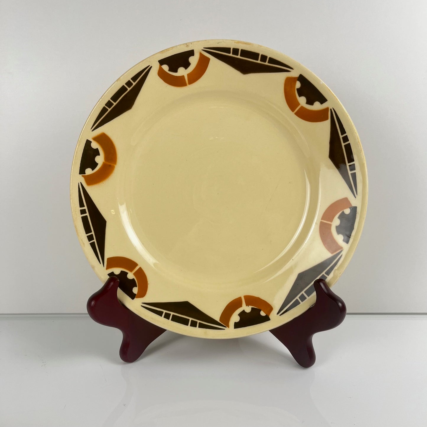 Duo d'assiettes à dessert Art Deco Badonviller, 1920/1930