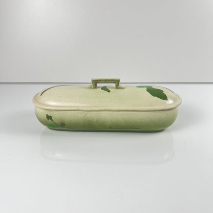Sarreguemines toilet / soap box, Art Nouveau style, late 19th-early 20th century