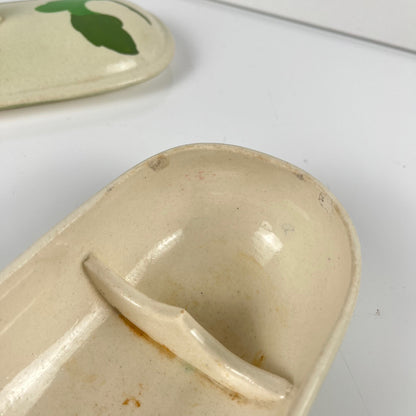 Sarreguemines toilet / soap box, Art Nouveau style, late 19th-early 20th century