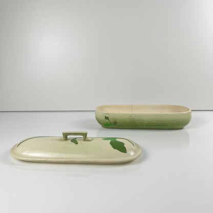 Sarreguemines toilet / soap box, Art Nouveau style, late 19th-early 20th century