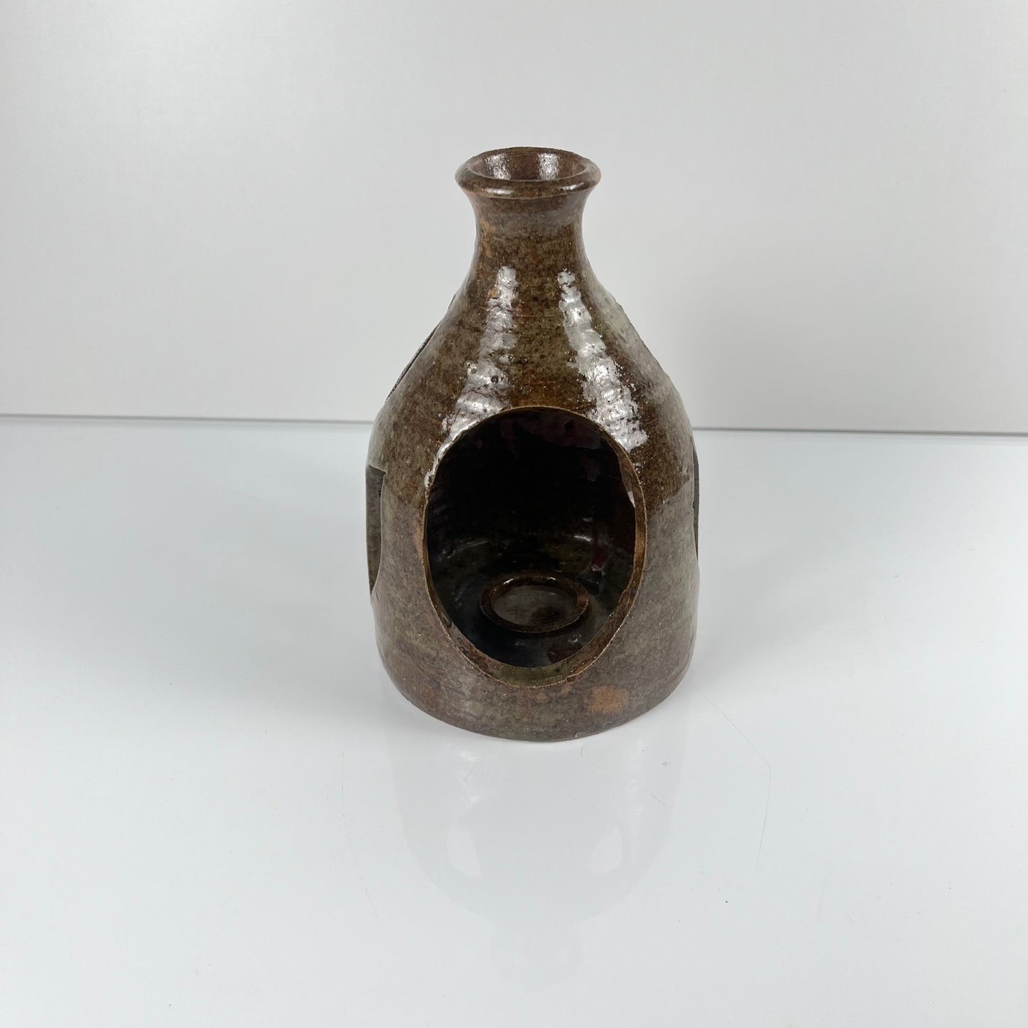 Old sandstone lantern, brown, 1960