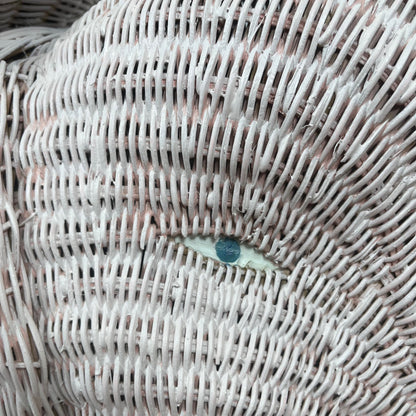 Table d’appoint vintage en rotin en forme d'éléphant, att. à Vivai del Sud, italie, 1960 - 1970