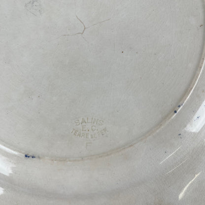 Plat rond terre de fer  Salins , fin XIXe s.- début XXe s.