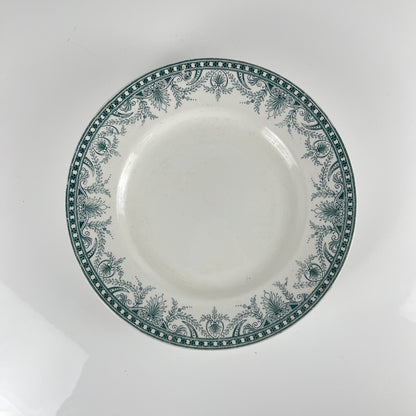 Cake stand, ironstone, "Wilbur" pattern, Moulins des Loups, late 19th - early 20th century.