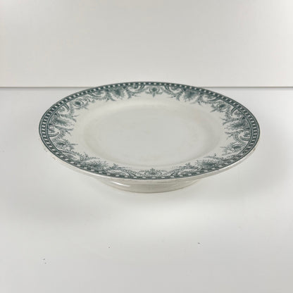 Cake stand, ironstone, "Wilbur" pattern, Moulins des Loups, late 19th - early 20th century.