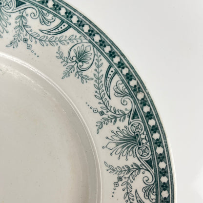 Cake stand, ironstone, "Wilbur" pattern, Moulins des Loups, late 19th - early 20th century.