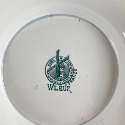 Cake stand, ironstone, "Wilbur" pattern, Moulins des Loups, late 19th - early 20th century.