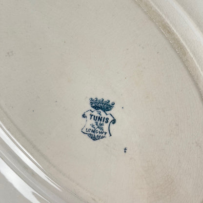 "Tunis" oval dish by Longwy, late 19th century.
