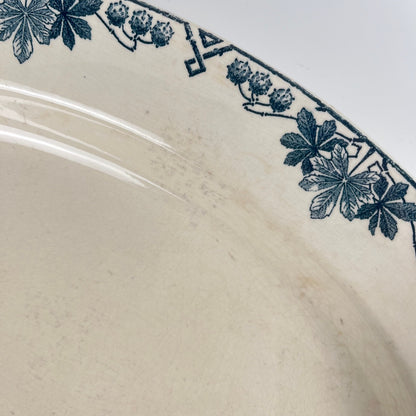 "Tunis" oval dish by Longwy, late 19th century.