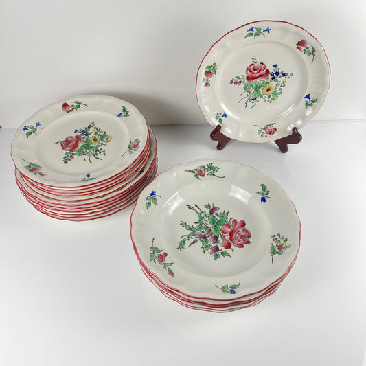 Dinner service for 6, Réverbère pattern by KG Lunéville