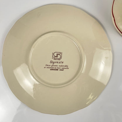 Tasse à déjeuner avec soucoupe,  "Agreste", Sarreguemines, 1960