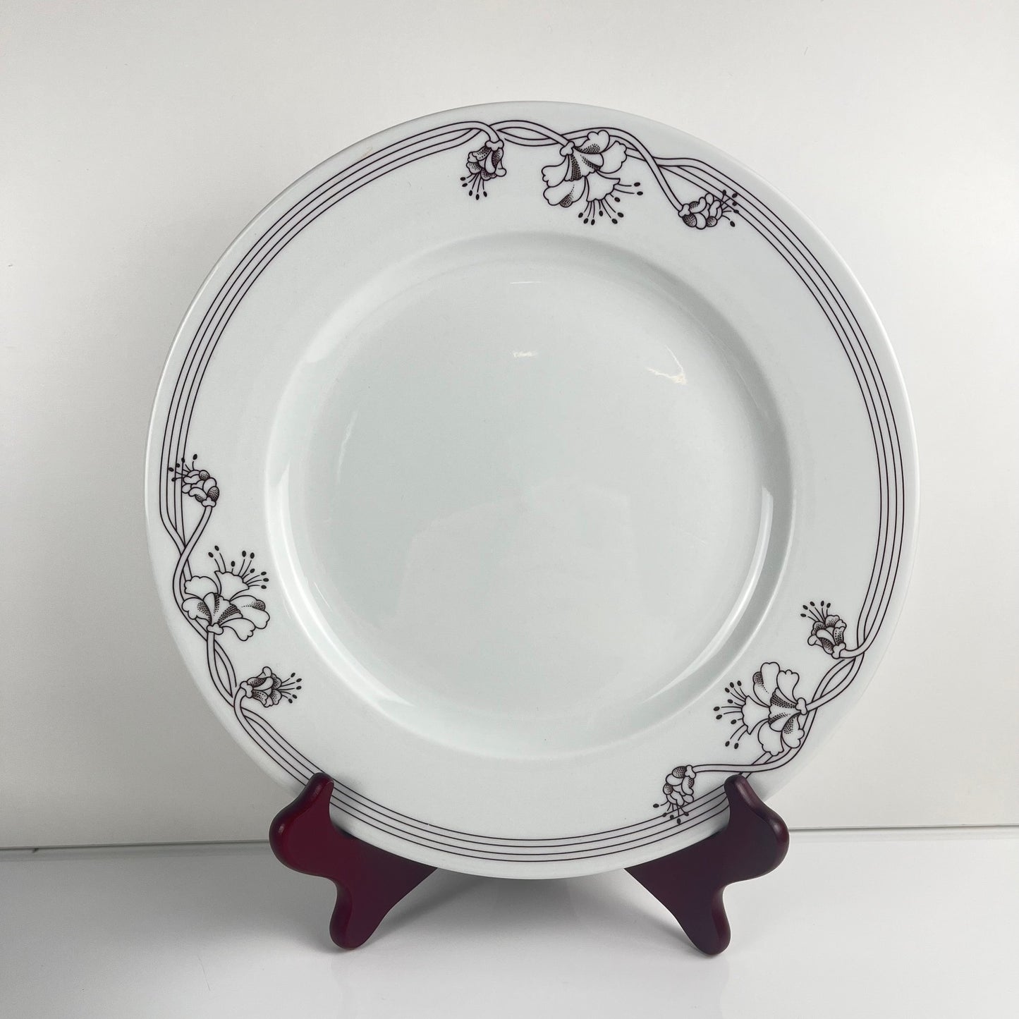 Set of 6 "Elysa" dinner plates, Sarreguemines, 1980s/90s
