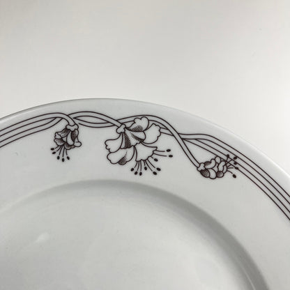 Set of 6 "Elysa" dinner plates, Sarreguemines, 1980s/90s