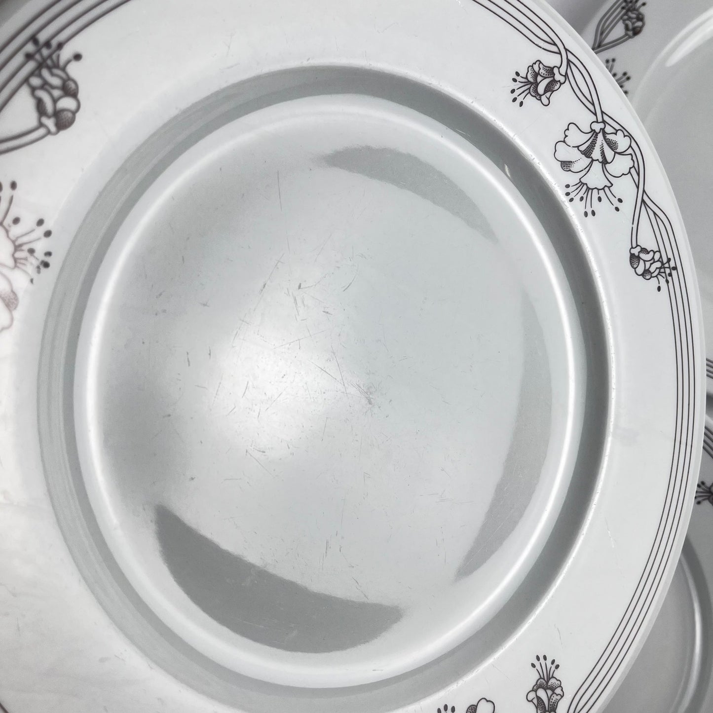 Set of 6 "Elysa" dinner plates, Sarreguemines, 1980s/90s