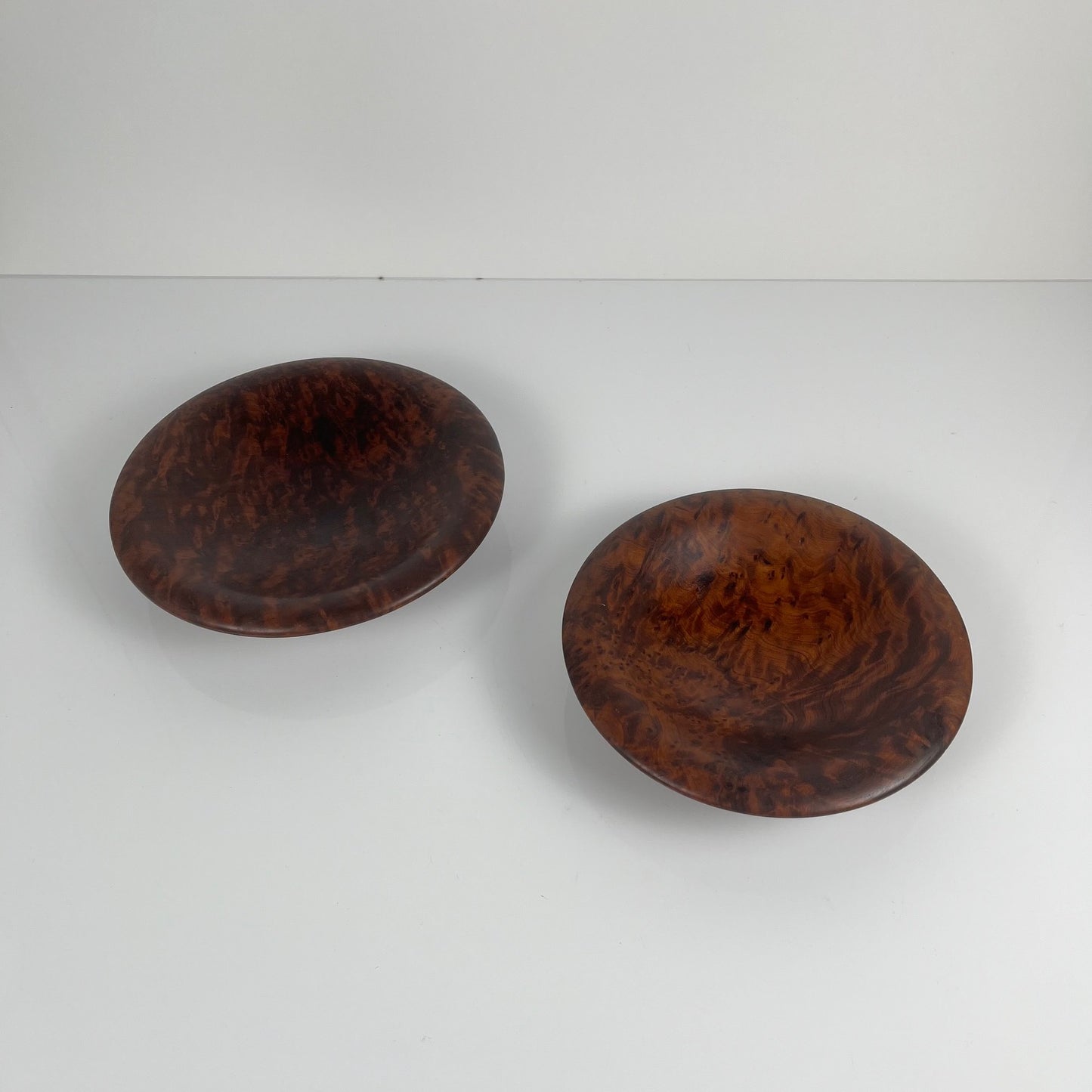 Duo de vide poche en Loupe de Thuya, 1960-70