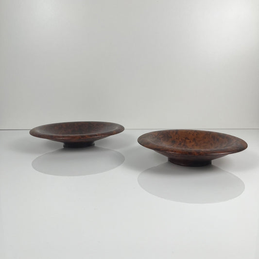 Duo de vide poche en Loupe de Thuya, 1960-70