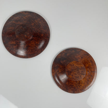 Duo de vide poche en Loupe de Thuya, 1960-70