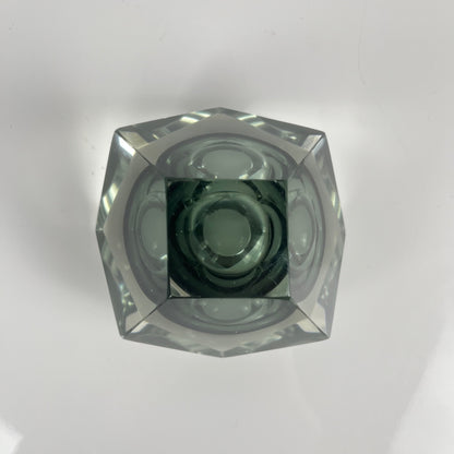Cendrier / vide poche Sommerso en verre de Murano, forme diamant, italie, 1970