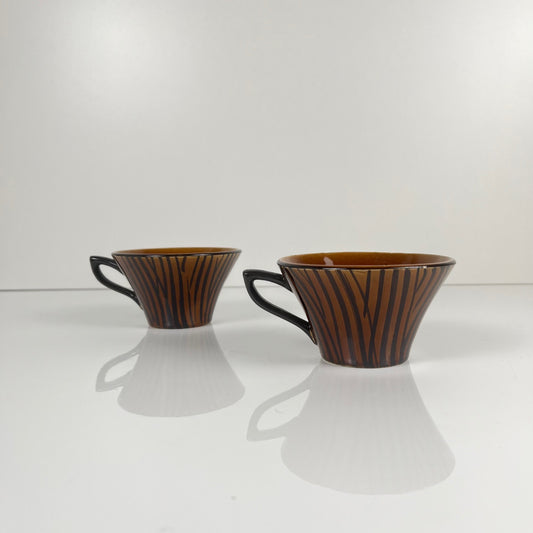 Duo de tasse à café / thé "Domino", sarreguemines, 1960
