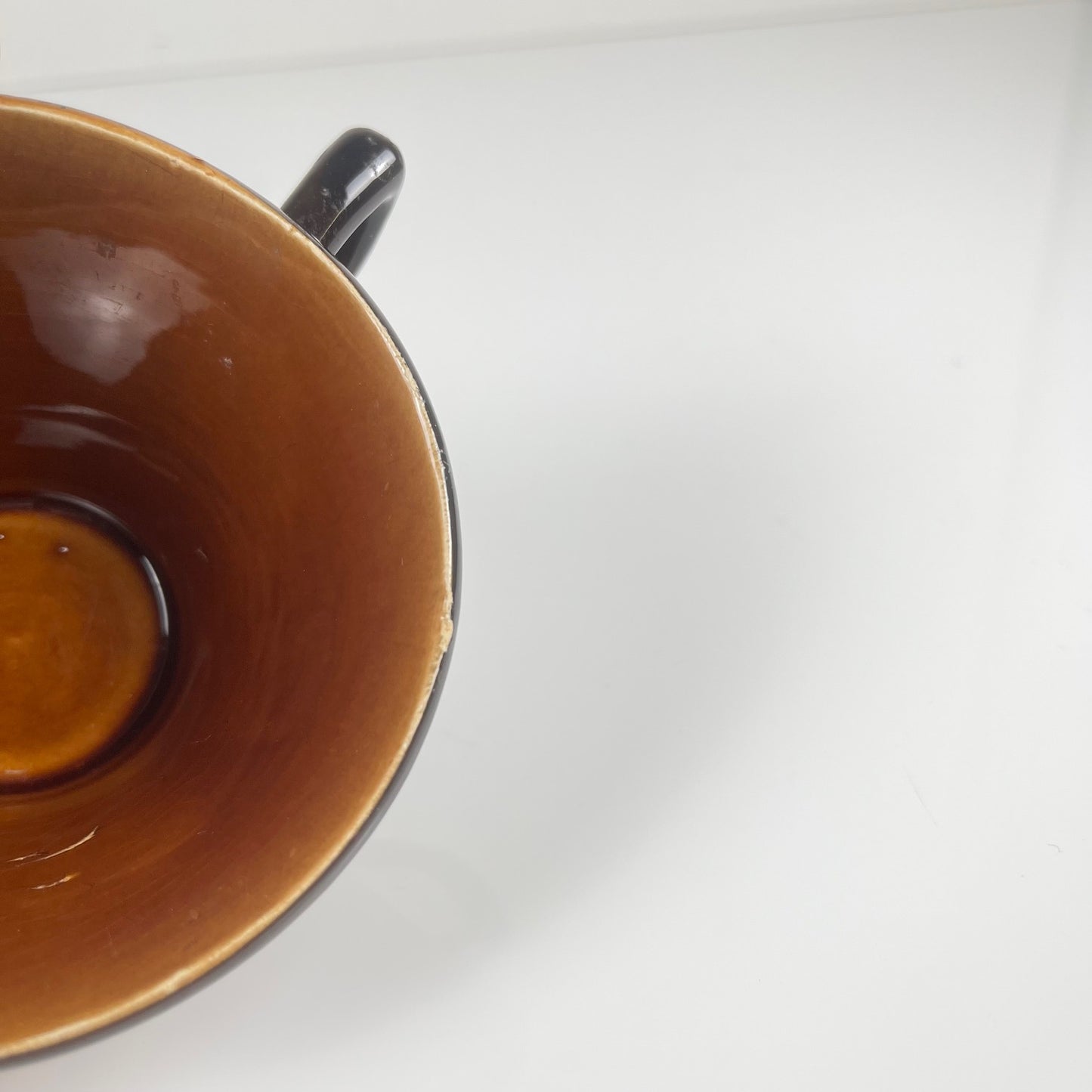 "Domino" coffee/tea cup duo, Sarreguemines, 1960