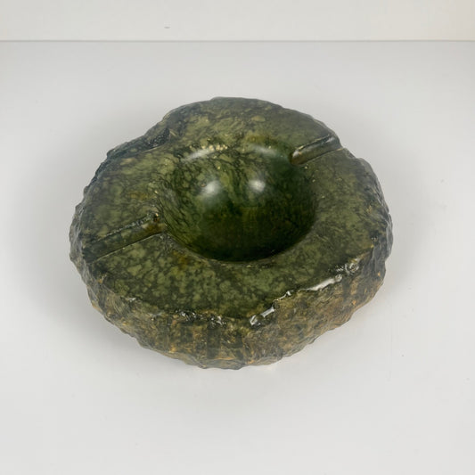Imposant cendrier en albâtre vert, Italie, 1970