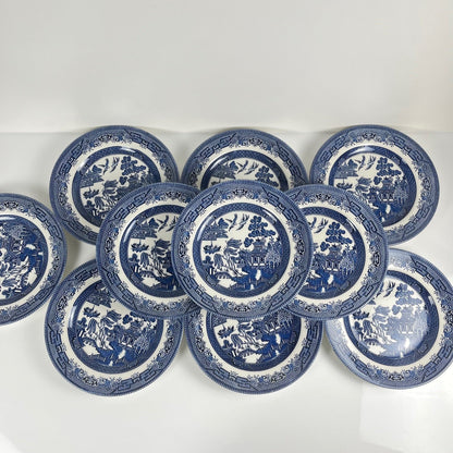 Set of 10 dessert plates, Asian motif Churchill, England 1970