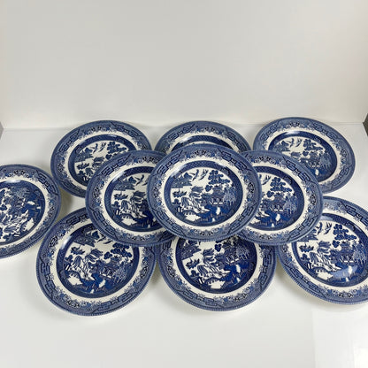 Set of 10 dessert plates, Asian motif Churchill, England 1970