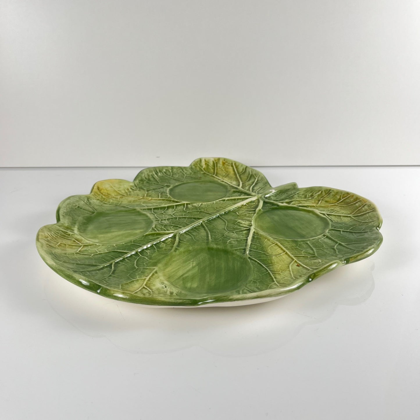 Melon service in majolica for 4 people, 20th century