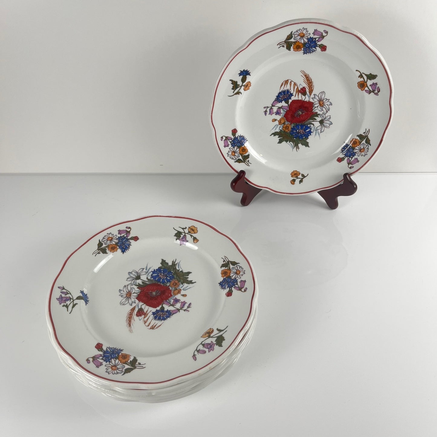 Set of 6 "Agreste" dinner plates, Sarreguemines, late 20th century