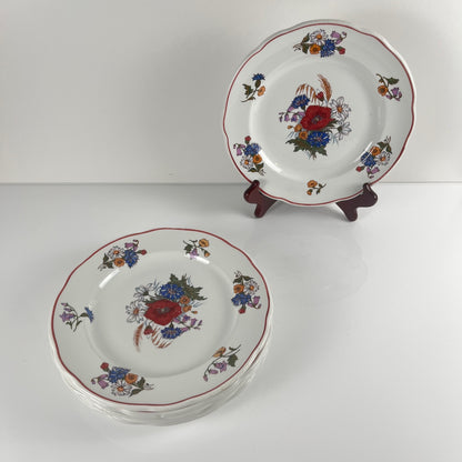Set of 6 "Agreste" dinner plates, Sarreguemines, late 20th century