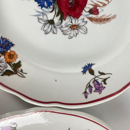 Set of 6 "Agreste" dinner plates, Sarreguemines, late 20th century
