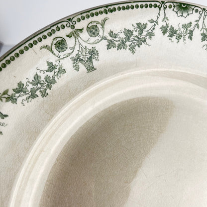 Plat rond "Champagne", Badonviller, vert, début XXème s.