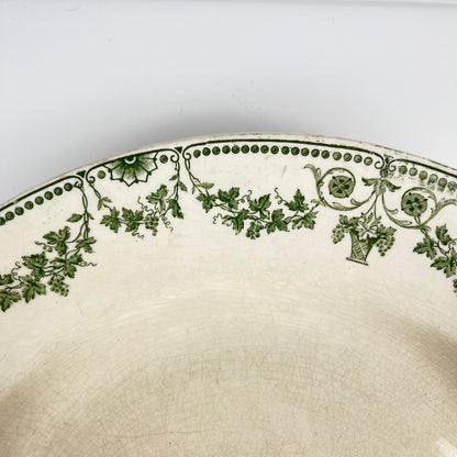 Plat rond "Champagne", Badonviller, vert, début XXème s.