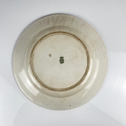 Plat rond "Champagne", Badonviller, vert, début XXème s.
