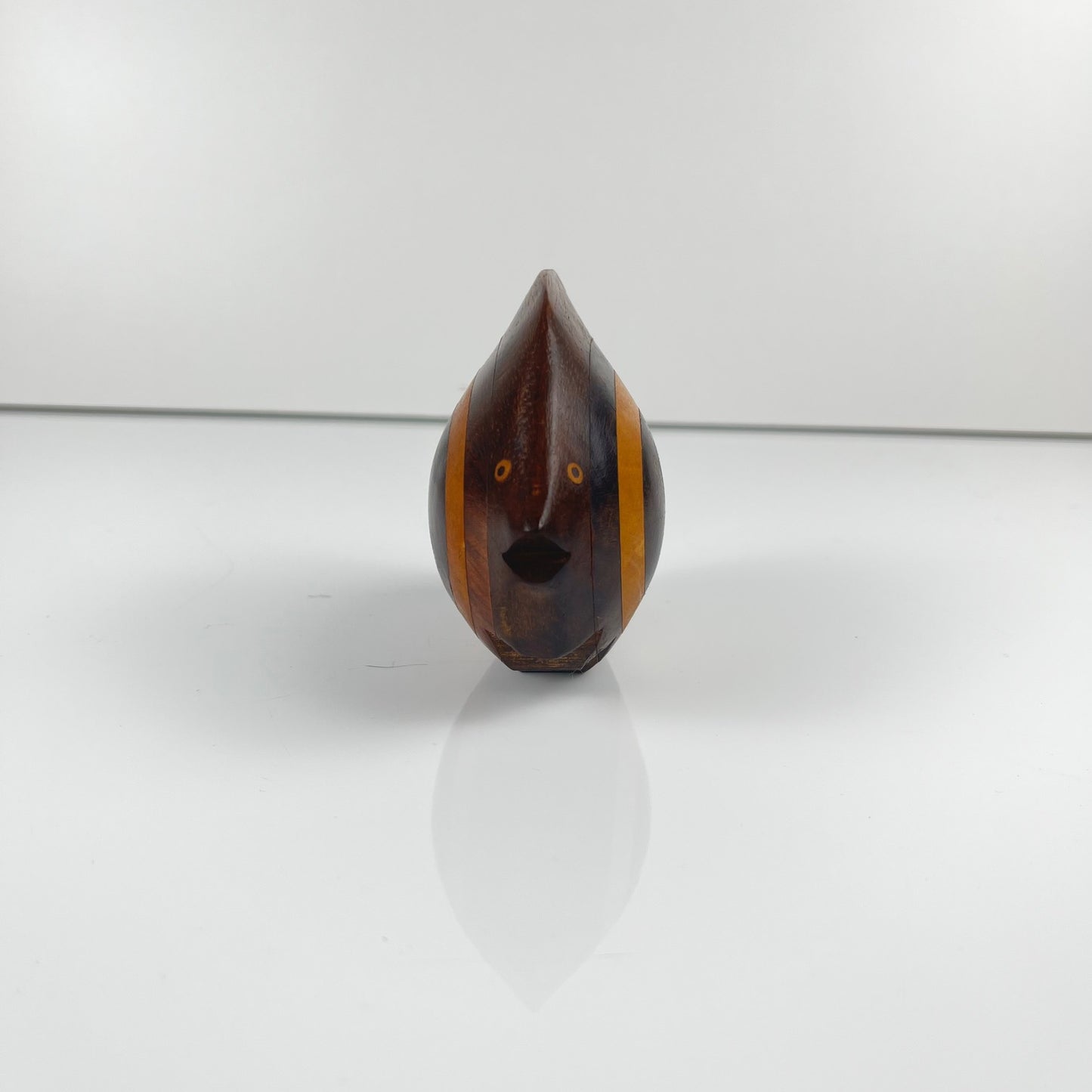 Small exotic wood fish statue, midcentury modern