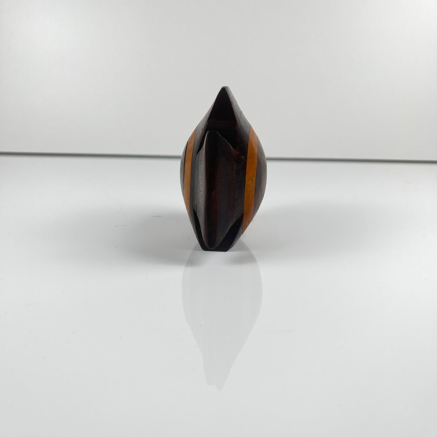 Small exotic wood fish statue, midcentury modern
