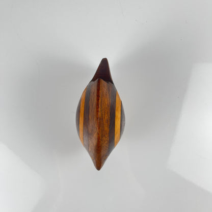 Small exotic wood fish statue, midcentury modern