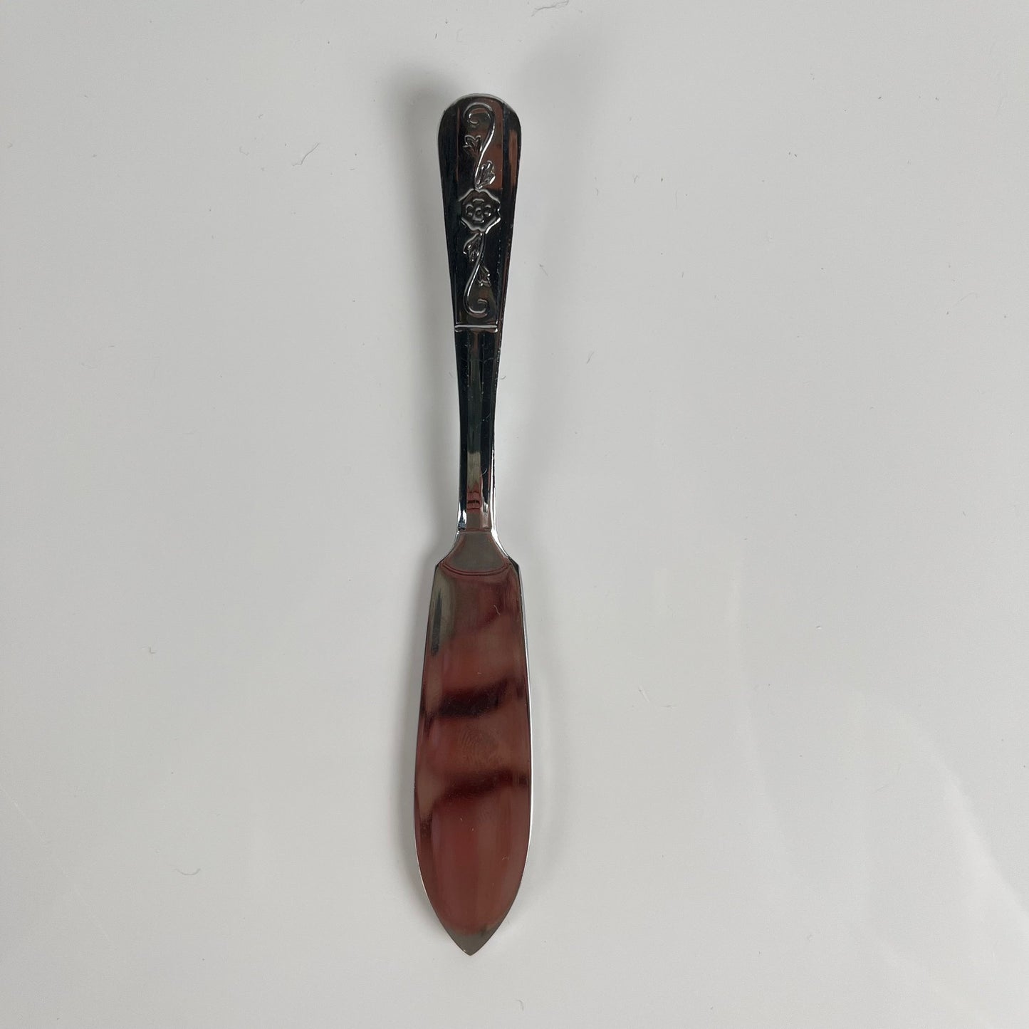 Beurrier vintage en métal "Huitre" et insert en verre, 1970