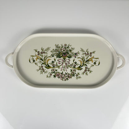 Plat ovale à poignée "Trianon", style Villeroy & Boch